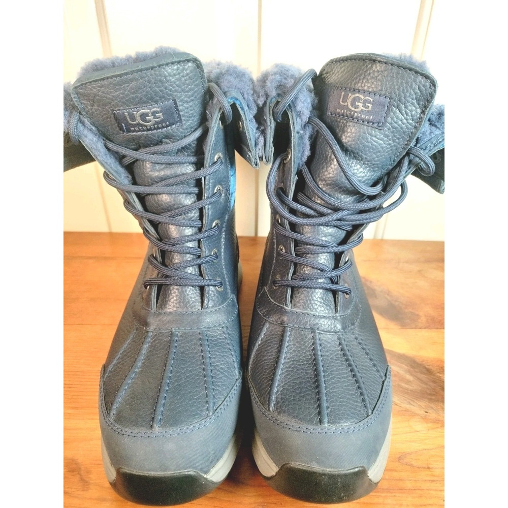 UGG Adirondack III Blue 100% Waterproof Winter Boots Women's Size 8.5